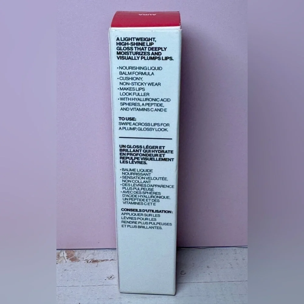 Smashbox Halo Plump + Glow Lip Gloss (Aura) NIB 4.6 ml / 0.16 fl oz
